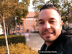 Young woman in nylons filmed on a real blind date