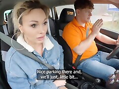Karina King wearing teen sex janee kiz porno stockings gets fucked in the back a car