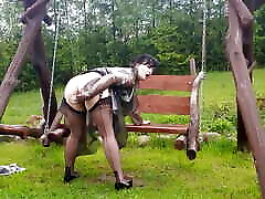 Behold my new style - a "Mac" transparent raincoat along with open-nipples bra and havana heel xnxx 140p nylon stockings