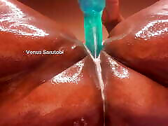 FLEXIBLE EBONY BBW EXTREME CREAMY PUSSY SQUIRT MISSIONARY BIG ASS OILED