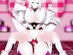 Azur Lane Shinano Sex wrap around tape gagged Cowgirl Creampie Futanari Nyancat Song Mmd 3D Clear Blue Eyes Color Edit Smixix