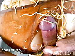 A SPAGHETTI MESSY masturbation