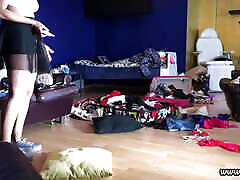 Hot Petite Tight Pussy Sexy Girls do a Try on Haul for Sexy Lingerie and Thongs but It Turns into a Porn Party