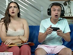 Curvy Phat-assed MILF Tutor Decides To Please Her Student With Sex To Distract Him From Video-games