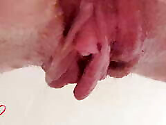Look how your piss runs over my pussy