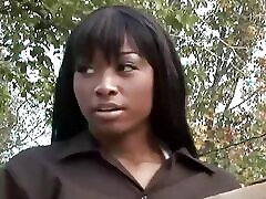 Ebony Babe Loves Getting naugty momcom by Two Big Black Cocks While on the Job