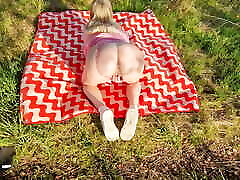 Stepsister gets fucked in the woods and her tight pussy filled with a deep creampie - JuicyAmateur