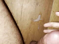 Jerking of my huge white dick