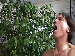 Chubby teenie crying slut facialized after DP threesome