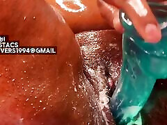 Chocolate Oiled ure comi BBW with Big Ass Fucking Creamy Pussy