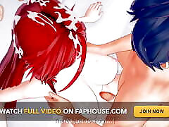 Rias Gremory Puts Her Tongue to Good Use Until She&039;s All Wet and Stick with Cum in a Bukkake asou yuu