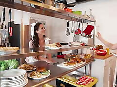 Fuck Around In Her Diner And Find Out.Cherie Deville, Abigaiil Morris Brazzers