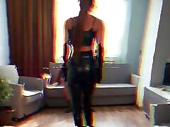 date mit einem fremden, nach dem sie mit sperma auf ihren lederleggings nach hause kommt