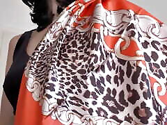 Satin Scarf Headscarf Fashion Show Clip