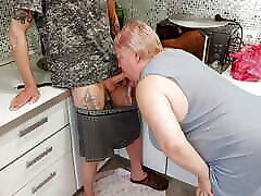 my mother-in-law sucks my sonnoty atetta and I cum in her mouth