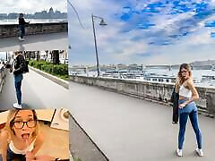 Wetting Her Jeans on the Streets of Budapest kylie adle Getting Golden Shower