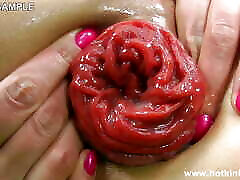 Hotkinkyjo Sexy Butterfly Anal Fun with Huge Dildo and Prolapse