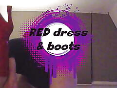 UDA red nikki nova bj dress and larzen, MILF really cums