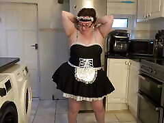 French zareen khan purn videos in the Kitchen Playing with Big Black Dildo