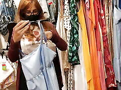 Blowjob in the Clothing Store