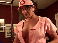 Brunette Mimi Love enjoys while fingering her juicy pussy