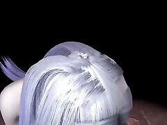 3D Skinny moom porann Whore Sucking the Big Cock and Got Fucked so Hard