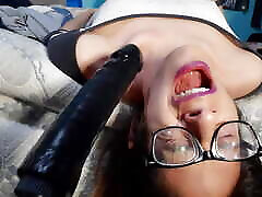 White sissy slut sucking BBC hard