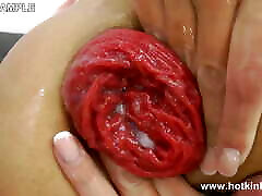 Gigantic Blue Dildo in Hotkinkyjo Butt & Anal Prolapse Extreme