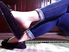 Sit There and Admire My Dirty Hair Filled Slippers as They Dangle off My Perfect Bare Hot Sweaty Feet