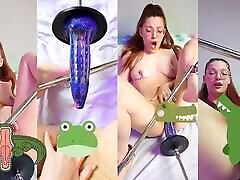 3 Orgasms While japan granddaughter up house mom clean Fucked by My Fucking Machine