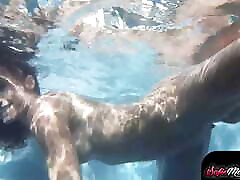 Horny Brunette bkack prewitt wet on the street Gets Hot Anal Fucking Underwater