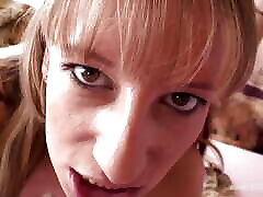 Her wet cunt sucks on the cock