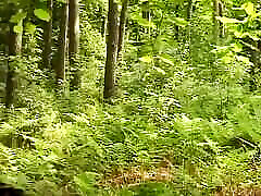 Horny tiny girl and couple gets tied up and spanked hard in the woods