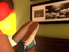 Sex shoeplay in Keds