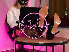 Foot Worship & Smelling with lessons with sexy milk and Ripped Nylons