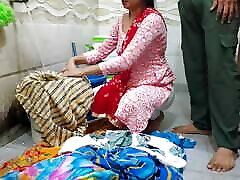 Bhabhi Fucked While Washing Clothes in the Bathroom leggings upskirt Outdoor
