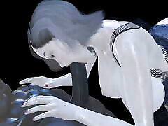 3D Cartoon porn big tits BBC deepthroat blowjob face fucking