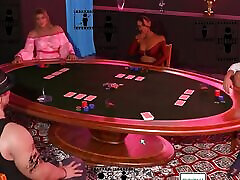 Nasty City HENTAI Game Ep.2 Strip poker and Homemade left home nude FOOTJOB !
