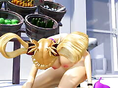 3DGSPOT - Horny Teen Can&039;t Resist Getting Both Holes Fucked With Vegetables! 3D CARTOON PORN!