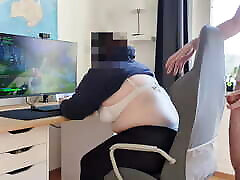 Gamer girl fucked in Fortnite match - Horny doggystyle during gamer session