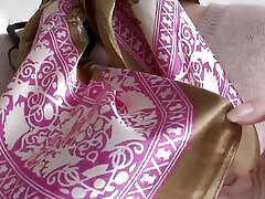 Beautiful Satin Headscarf Demonstration, JOI Lady Victoria Valente