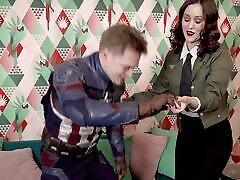 MARVEL tube porn rose croix fuck: Virgin Captain America and naughty agent Peggy Carter on a mission!