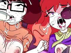 Velma & Daphne - Groupsex In Steamy Monstrous maid meena naked blows satin Cartoon Porn Parody