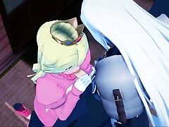 sephiroth baise du sperme dans sa chatte-super smash bros. hentai-princesse peach