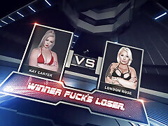london rose vs kay carter - 2 heiße blondinen lesbischer sexkampf