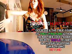 Horny Redhead All Natural Big Tits Secretary Makes Big Cock Boss Cums on Her After Edging and Massaging the Balls