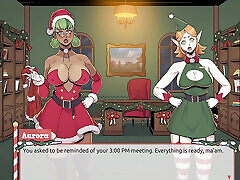 Claus&039; Secret Surprise XMAS HENTAI Game Ep.5 FEMBOY CUM all over santa elf cute face !