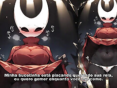 hollow knight cumming für einen menschlichen&039;s schwanz - hentaijoi geführter handjob