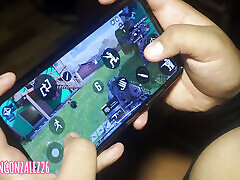 my stepbrother finds me playing with my cell phone and makes me a bet, if I win he gives me a BIG SURPRISE