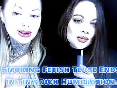 Smoking Fetish Tease Ends in Tiny Dick Humiliation!